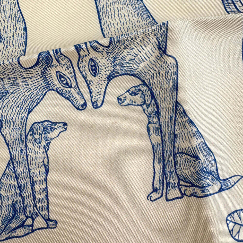 HERMES Authentic Cream Silk Scarf - Picture 3 of 4